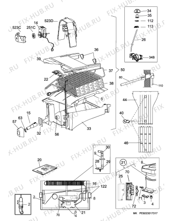 Взрыв-схема холодильника Husqvarna Electrolux QT3581K - Схема узла C10 Cold, users manual